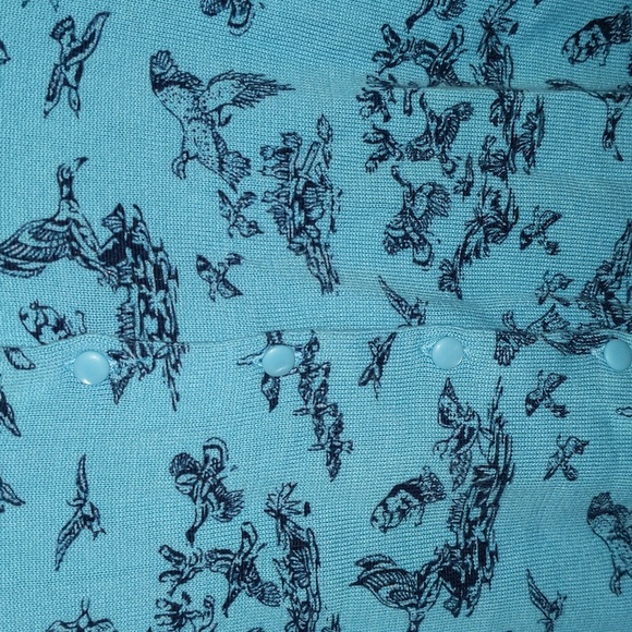 LLBean Women's Size XL Reg 100% Cotton Duck Print Button Front Cardigan Sweater - Picture 2 of 11